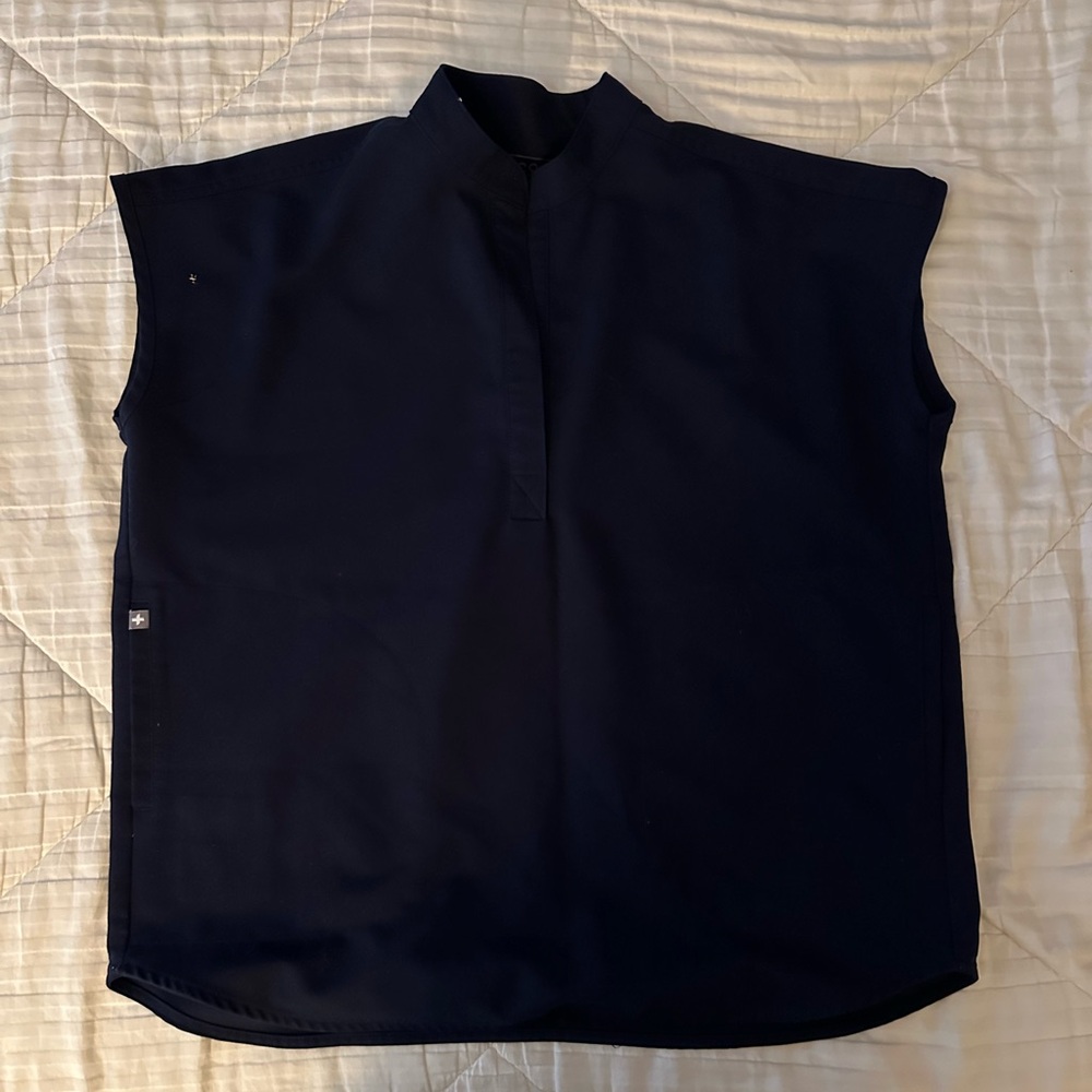 Figs Navy Blue Rafaela Top XS
